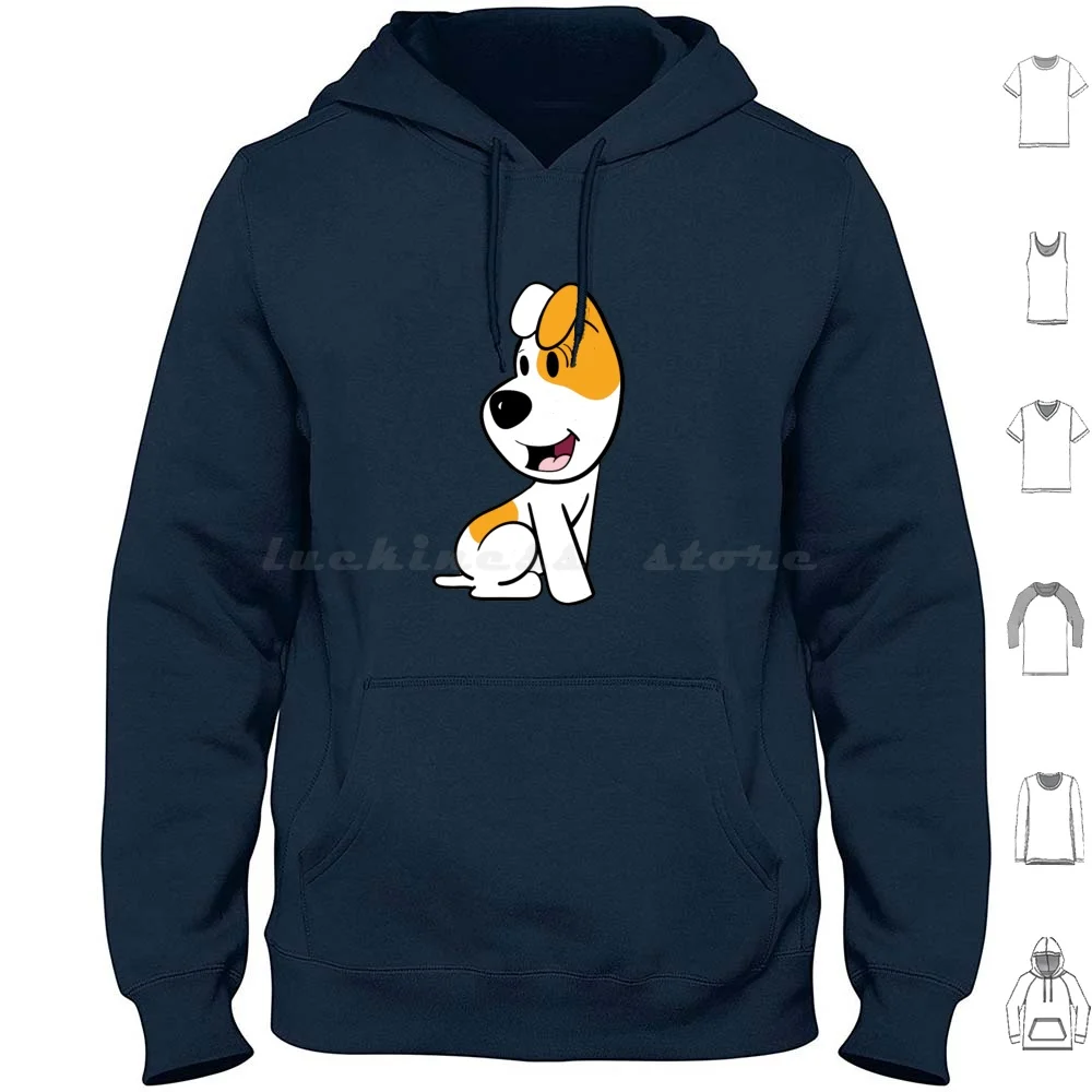 Reksio Dog Hoodie cotton Long Sleeve Reksio Dog Cartoon Retro Comic Polish Jack Russel White Rex Bolek And Lolek