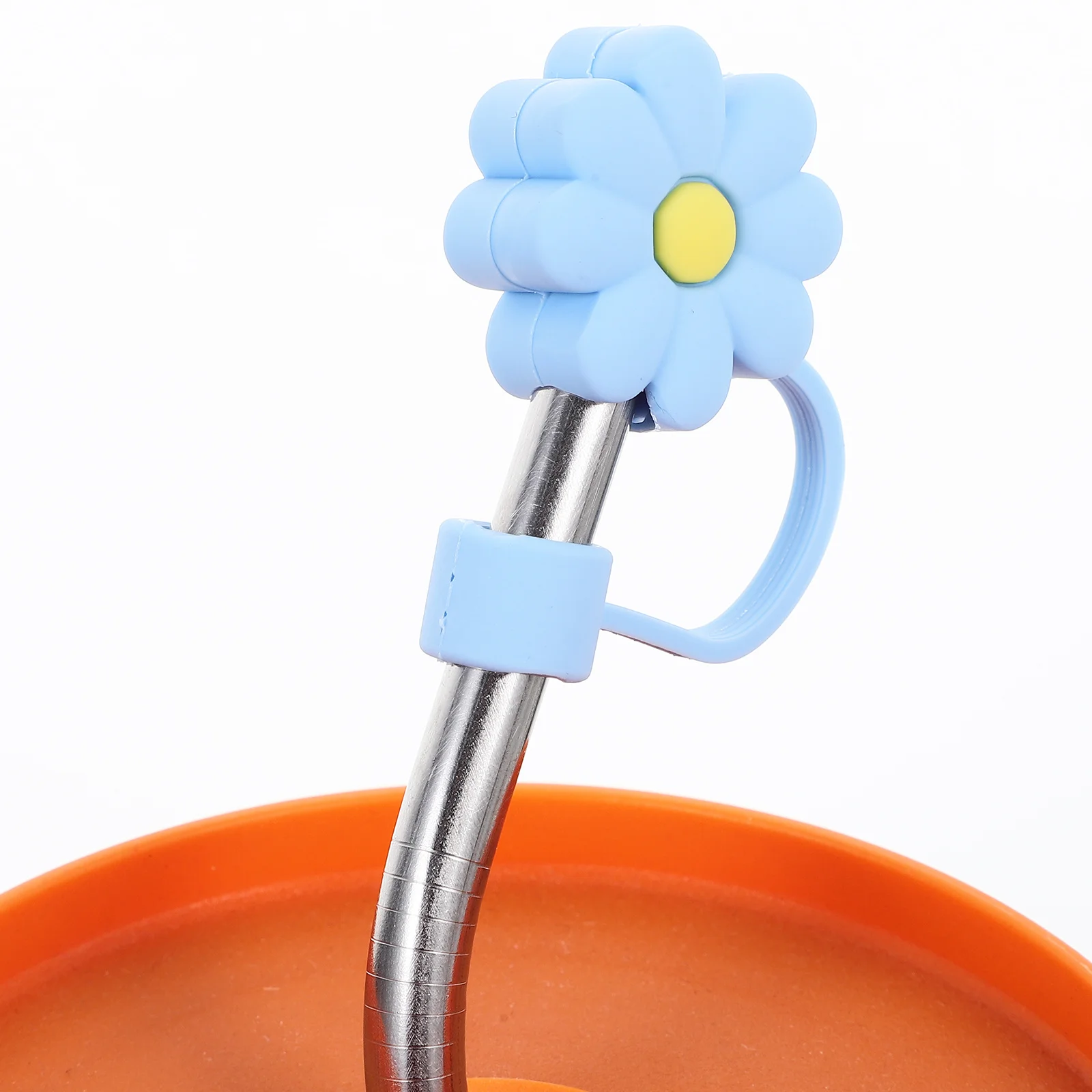 

4Pcs Silicone Straw Toppers Reusable Drinking Cap Covers Soft Material Easy to Open and Clean Reusable Straw Tips Covers