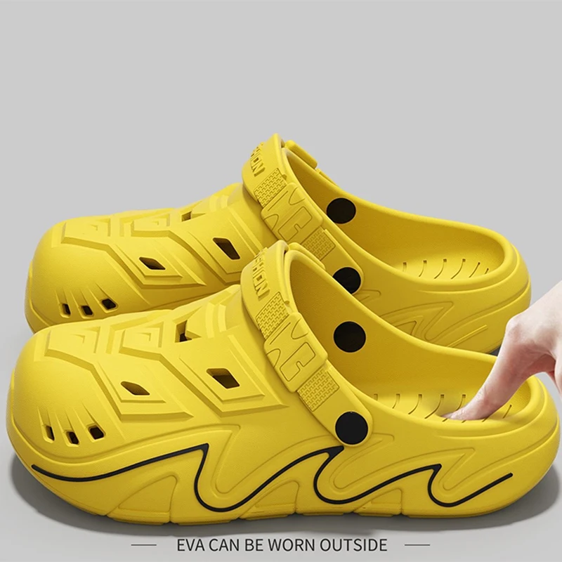 Men's Summer Outdoor Anti Slip Clogs Sandles Man Thick Bottom Waterproof Beach Eva Slippers Comfortable Platform Sport Shoes 45 - view 6
