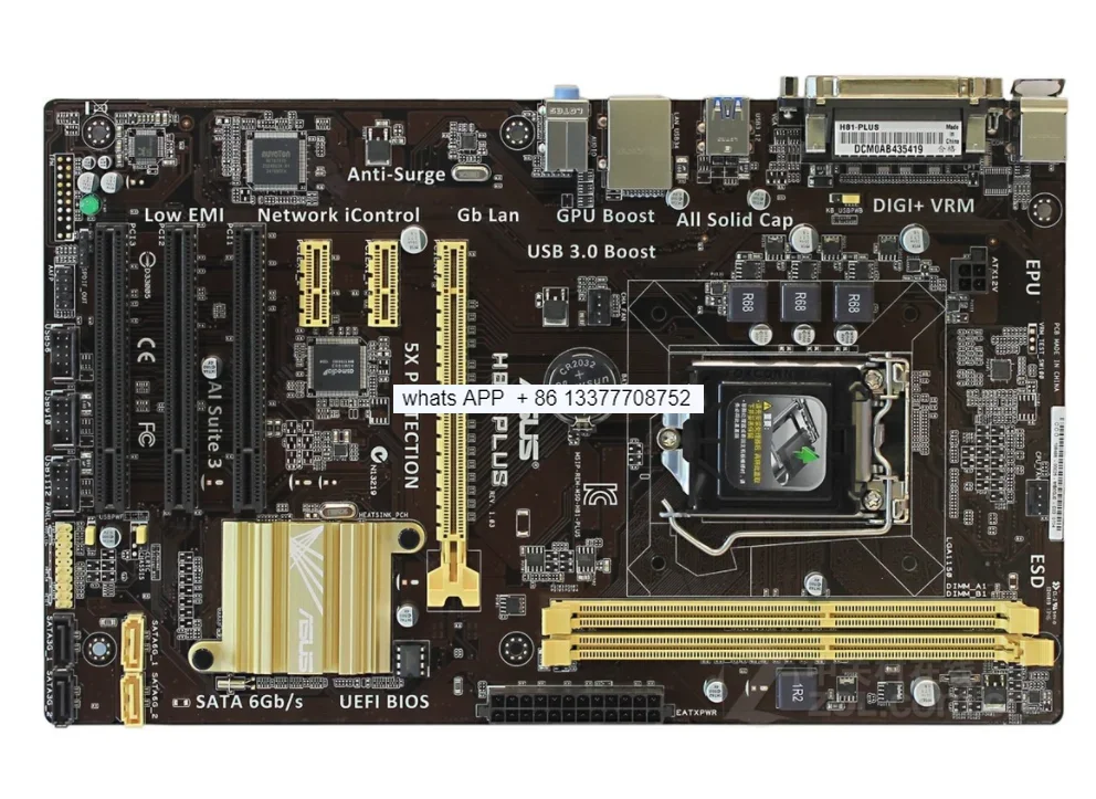 

H81-Plus All Solid State H81 Mainboard Lga1150 Large Board Compatible with I3 4130