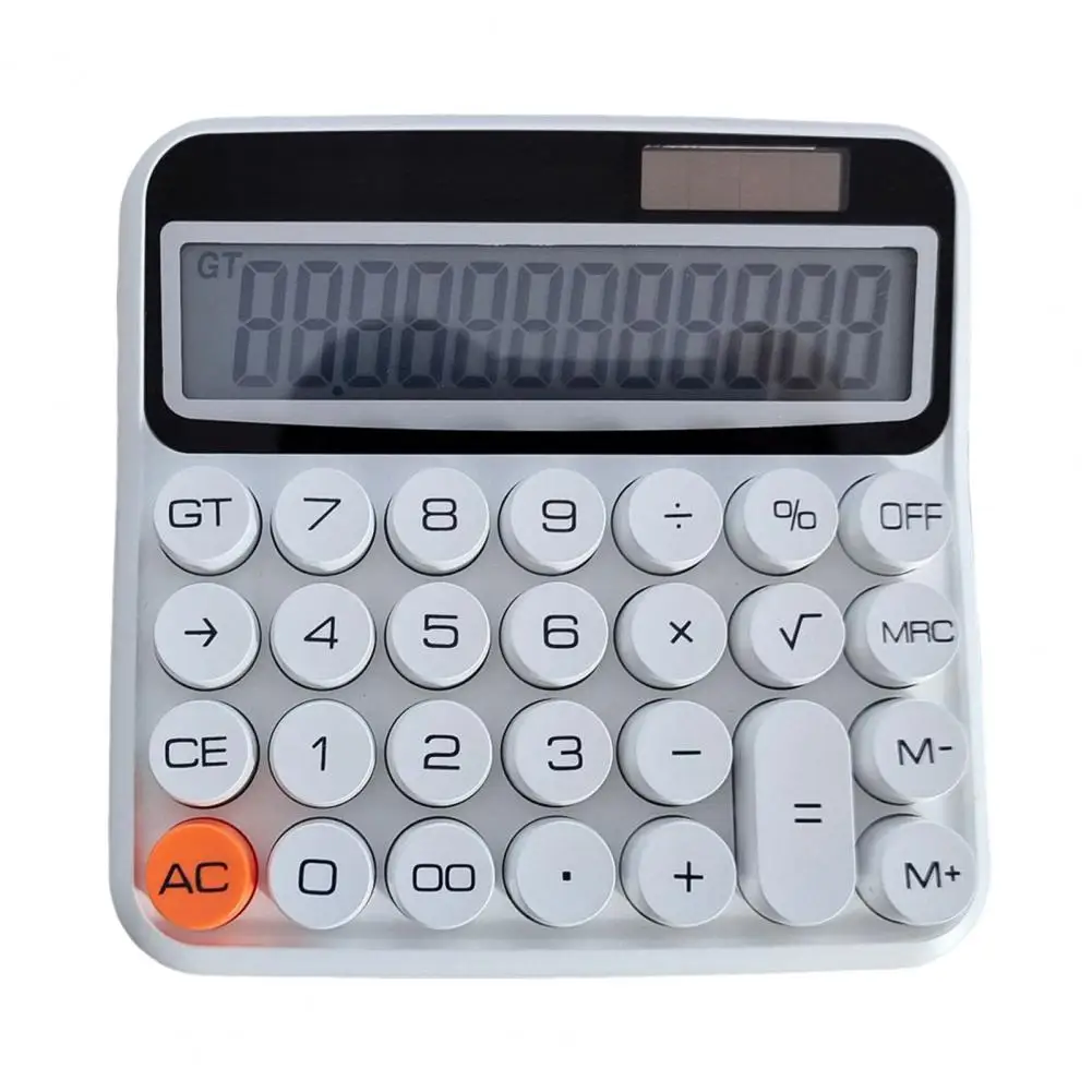 Калькулятор с высокоточными датчиками, обтекаемый калькулятор с 12-значным ЖК-дисплеем и механическим ключом