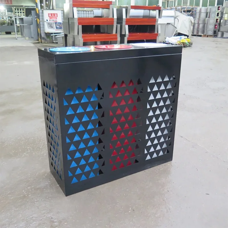 

Открытый металлический мусорный бак для покупок, коммерческий большой размер, сортировка, мусорный бак, большой классифицированный мусорный бак