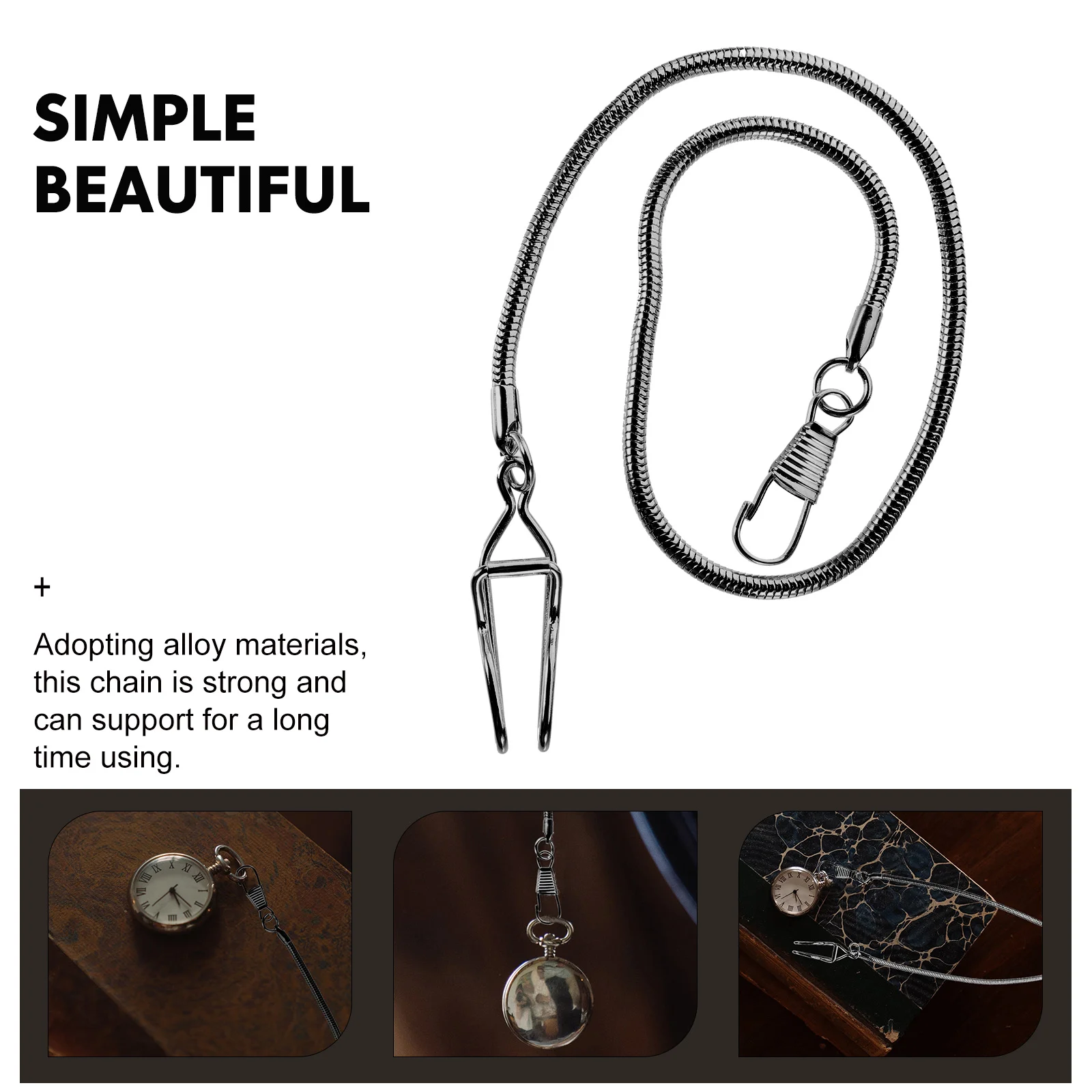 Pocket Watch Chain Metal for Men Tank Tops Hanging Chains Vintage Pendant Alloy Accessories Necklace Making The