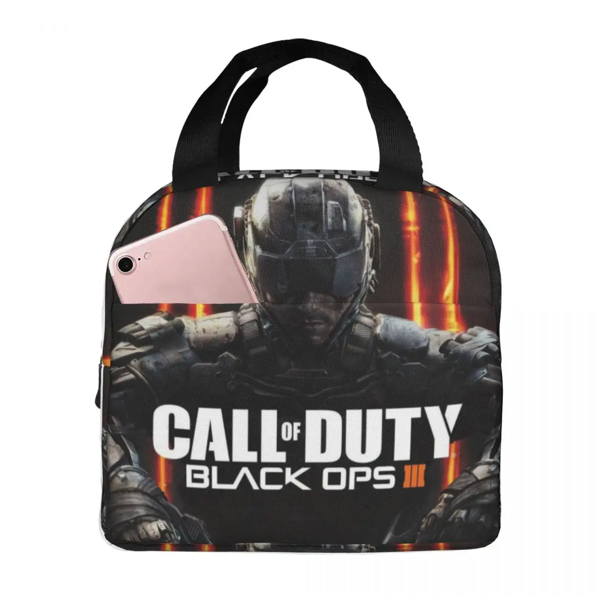 Call Of Duty-Sacs à lunch isothermes pour les amateurs de jeux, sac thermique réutilisable portable, boîte à lunch fourre-tout, plage, pique-nique, hommes, femmes