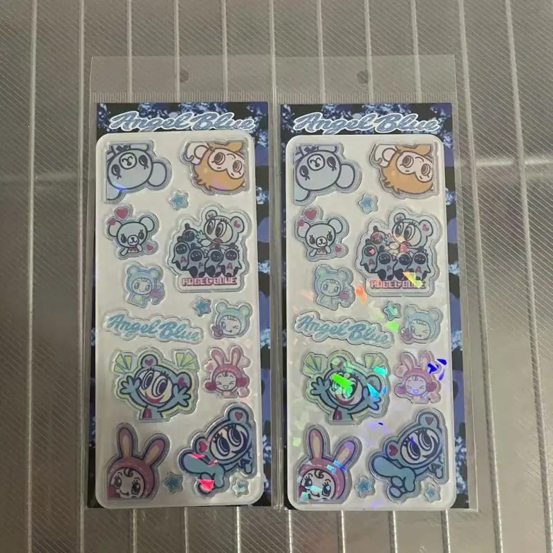 

Kawaii New Angel Blue Cartoon 3D Acrylic Stickers Anime Peripheral Toys Diy Phone Case Account Cute Birthday Gift for Girls
