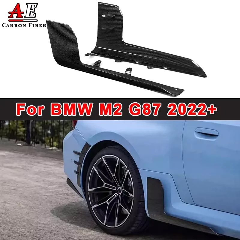 

Car Rear Bumper Lip Splitter For BMW G87 M2 M2C 2022+ Dry Carbon Fiber Side Canards Apron Air Vent Trim Auto Parts Body Kits