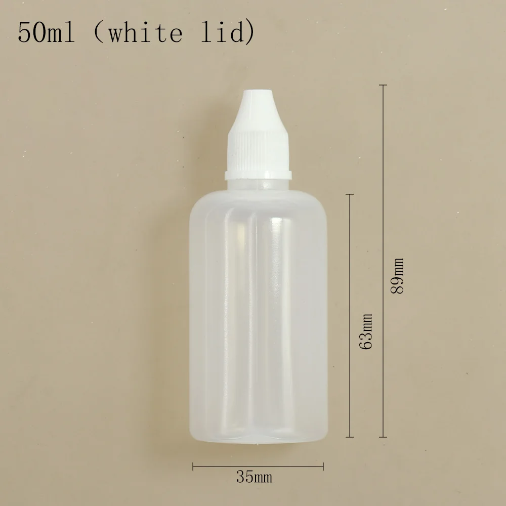 5ml/10ml/20ml/30ml/50ml/100ml/120ml Transparente Auslaufsichere Flüssigkeits-Tropfflaschen Nachfüllbare Leere Plastik-Quetschflaschen aus PE-Kunststoff – Detail 10