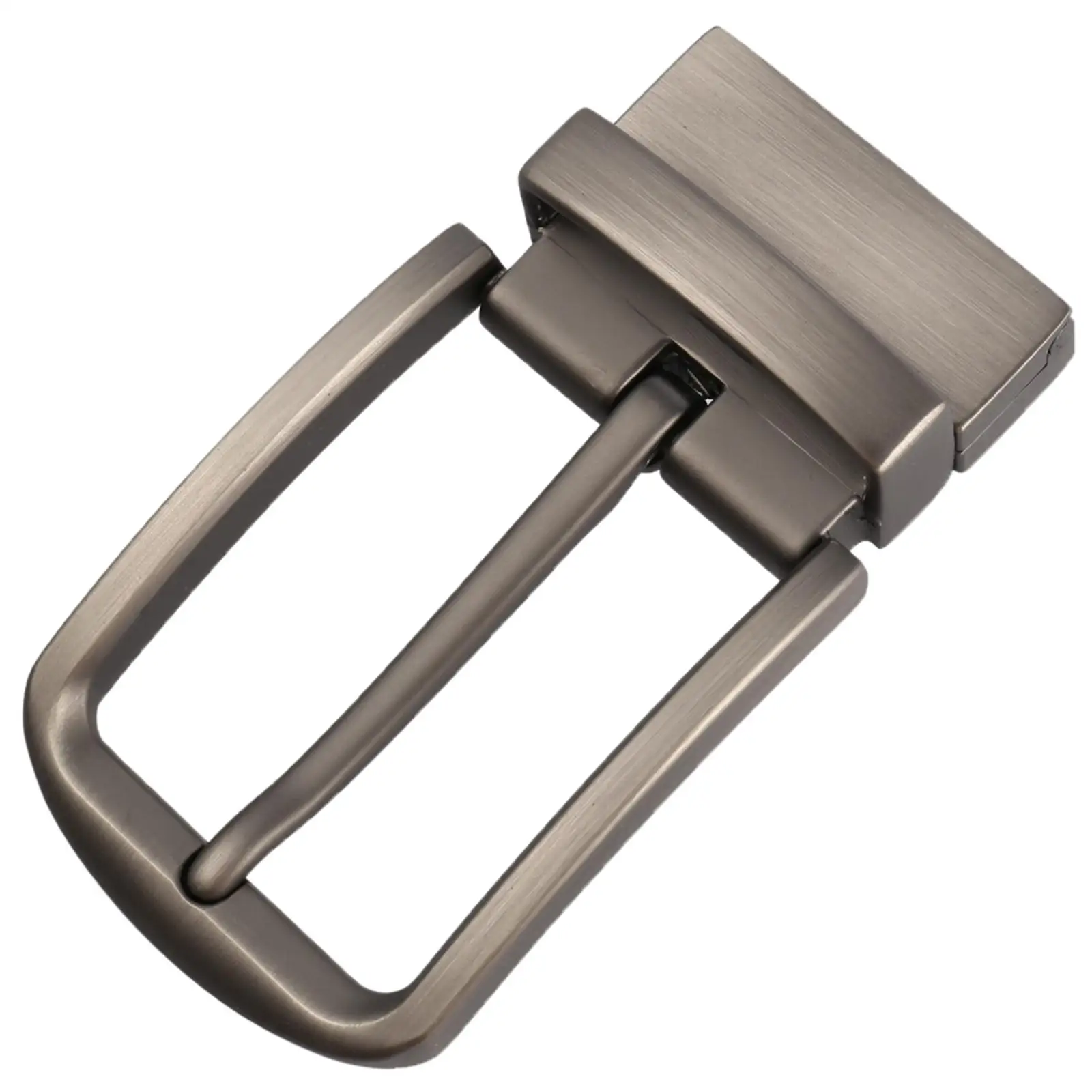 3xFashion مشبك حزام معدني للحزام الجلدي ملحقات الحزام ذو الشق الواحد فضي غير لامع #5