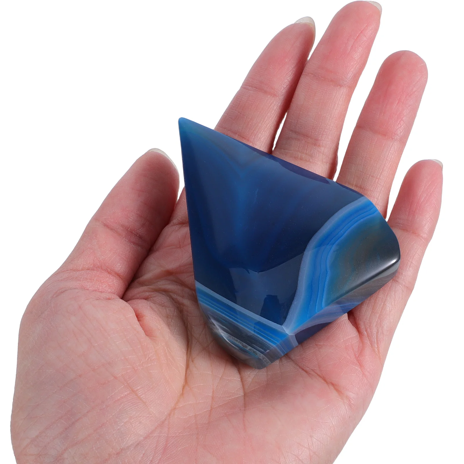 

Blue Agate Ornament Crystal Decoration Sculpture Statue Decorative Art Natural Home Crafts