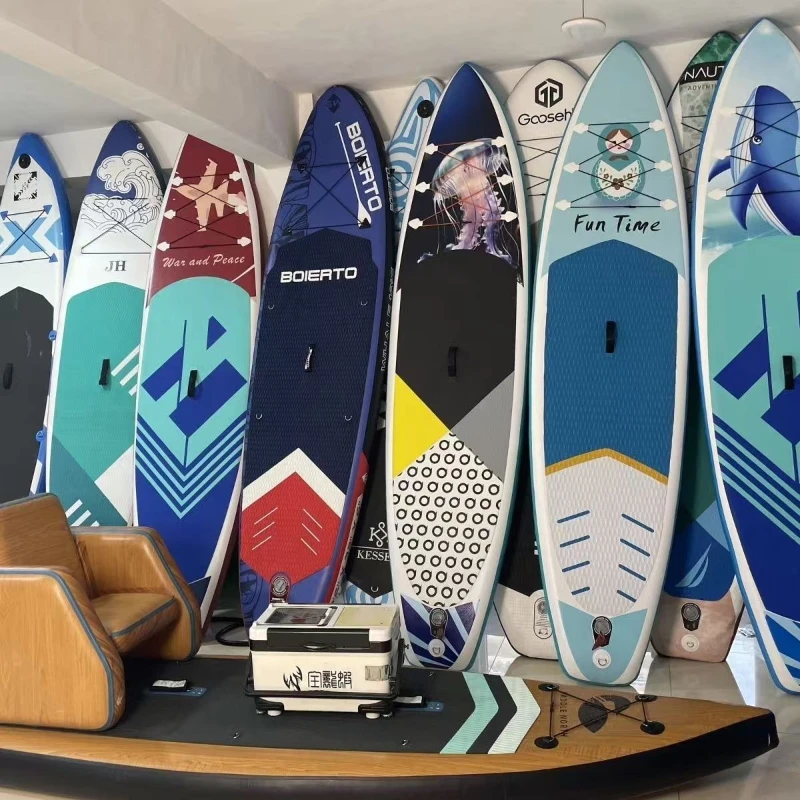 

Standing inflatable pulp board surfboard double layer thickened brushed wear-resistant and non-slip beginner