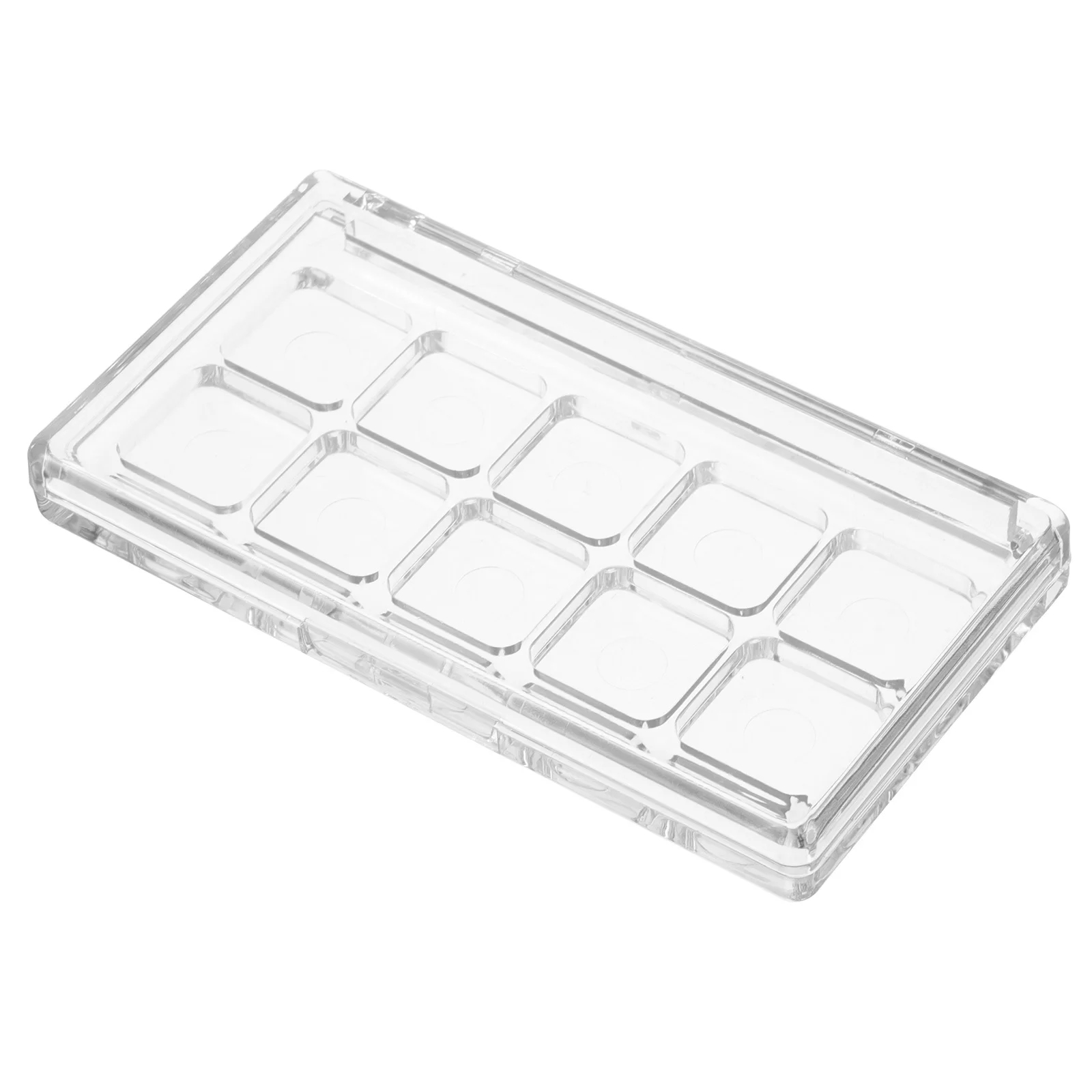 Paleta de maquillaje de plástico transparente, organizador DIY para sombras de ojos, colorete, lápices labiales, pinturas de acuarela, almacenamiento de viaje, bandeja de paleta de maquillaje