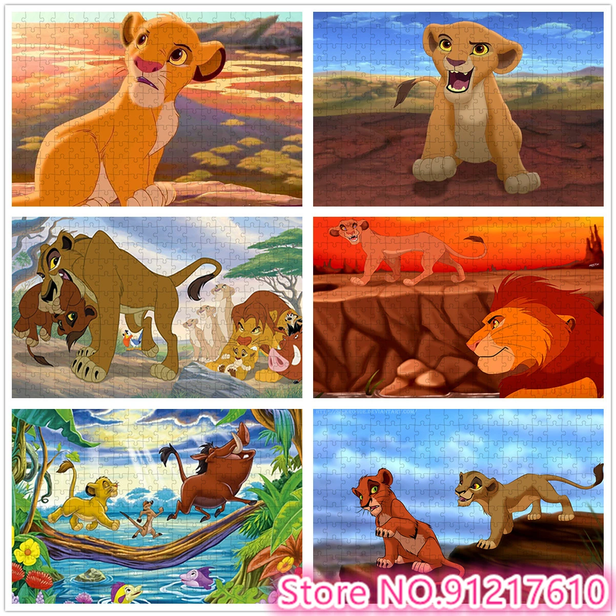 1000 Puzzles Disney Anime Lion King Simba Children's Puzzle Brain Burning Game Puzzle Holiday Gift