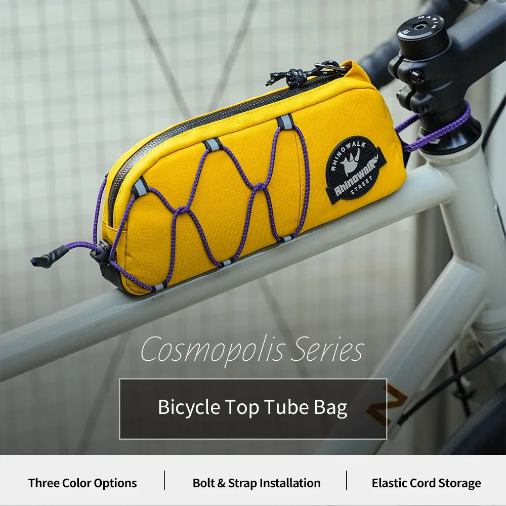Rhinowalk Bicycle Top Tube Bag Phone Frame Bag Cycling Tool Storage Bolt Strap Mount Bike Accessories For MTB Road Gravel Bike