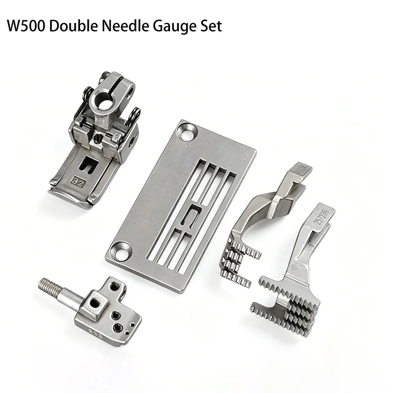 Coverstitch Machine Double Needle Gauge Set 3.2/4/4.8mm Replacement Parts, Fits Pegasus W500 Industrial Sewing Machine