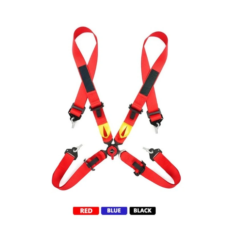 Suitable for car modification two-inch four-point racing seat belt 4-point karting beach car quick release seat belt