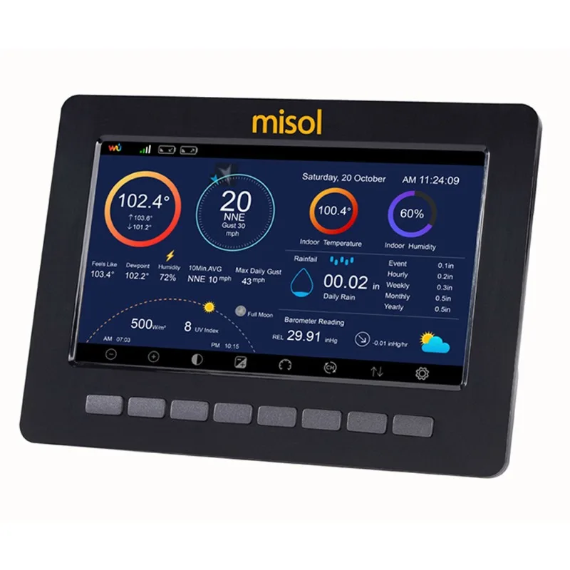 Misol Wireless Weather Station WiFi Connection Solar Wireless Transmission Data Upload Storage HP2550