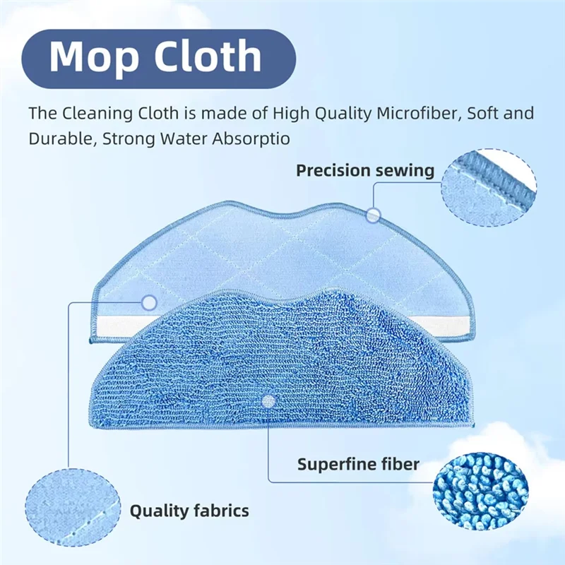 قطع غيار المكنسة الكهربائية ABRG - فلاتر وفرش مناسبة لسلسلة 360 S8، Botslab S8 Plus، Honor Choice R2