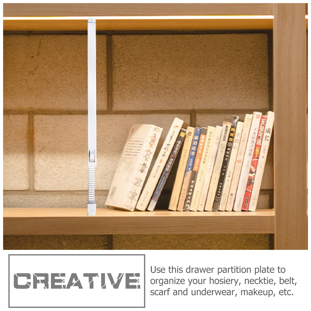

2 Pcs ABS Retractable Drawer Divider for Socks Underwear Storage Box ganizer Adjustable Bedroom Bra Partition Office