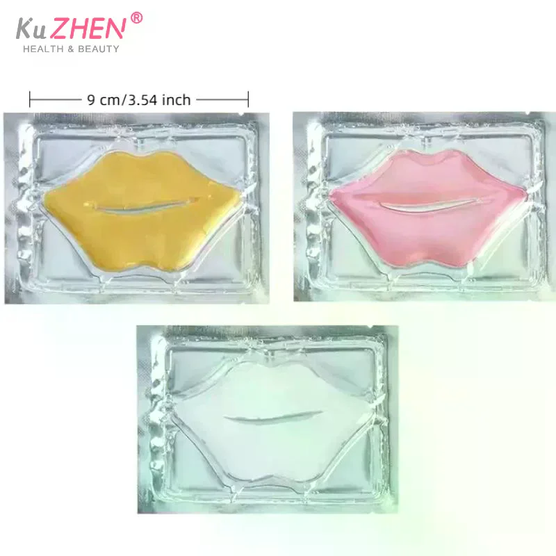 10/50Pcs Pink Gold White Crystal Collagen Lip Mask Plump Lips Moisturizing Nourishing Lip Patches Lips Plumper Skin Care Product