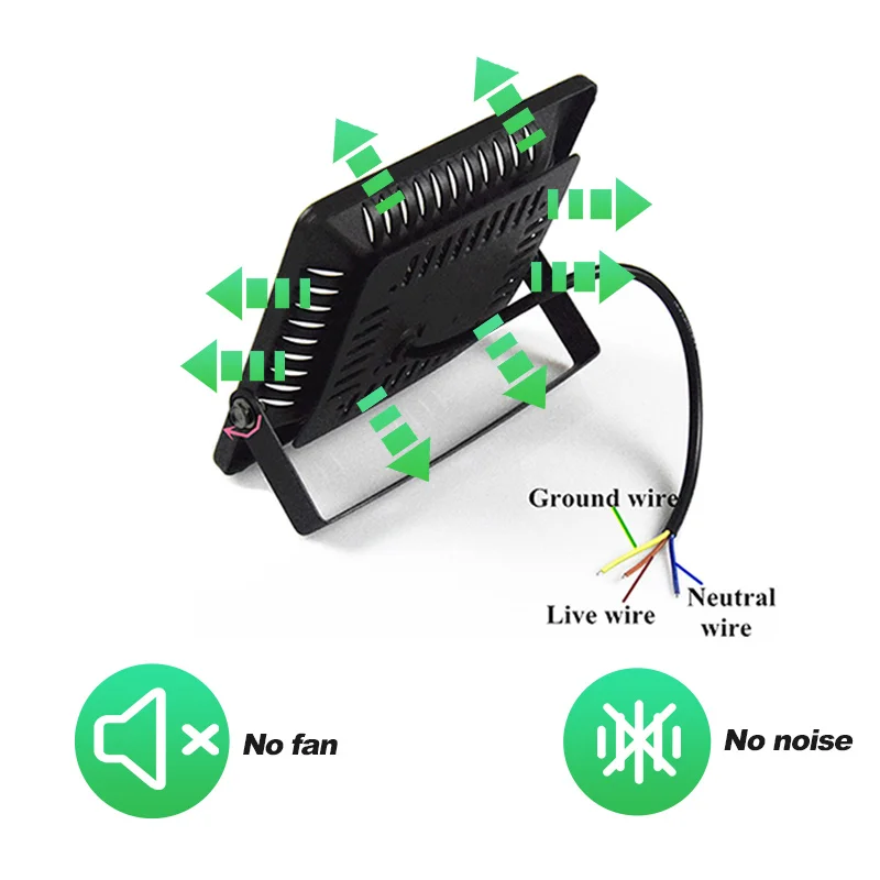 AC 110V 220V LED 50W COB Grow Lights IP65 Full Spectrum 660nm for Hydroponic Outdoor Greenhouse Plant Growth Bloom Seedling Veg