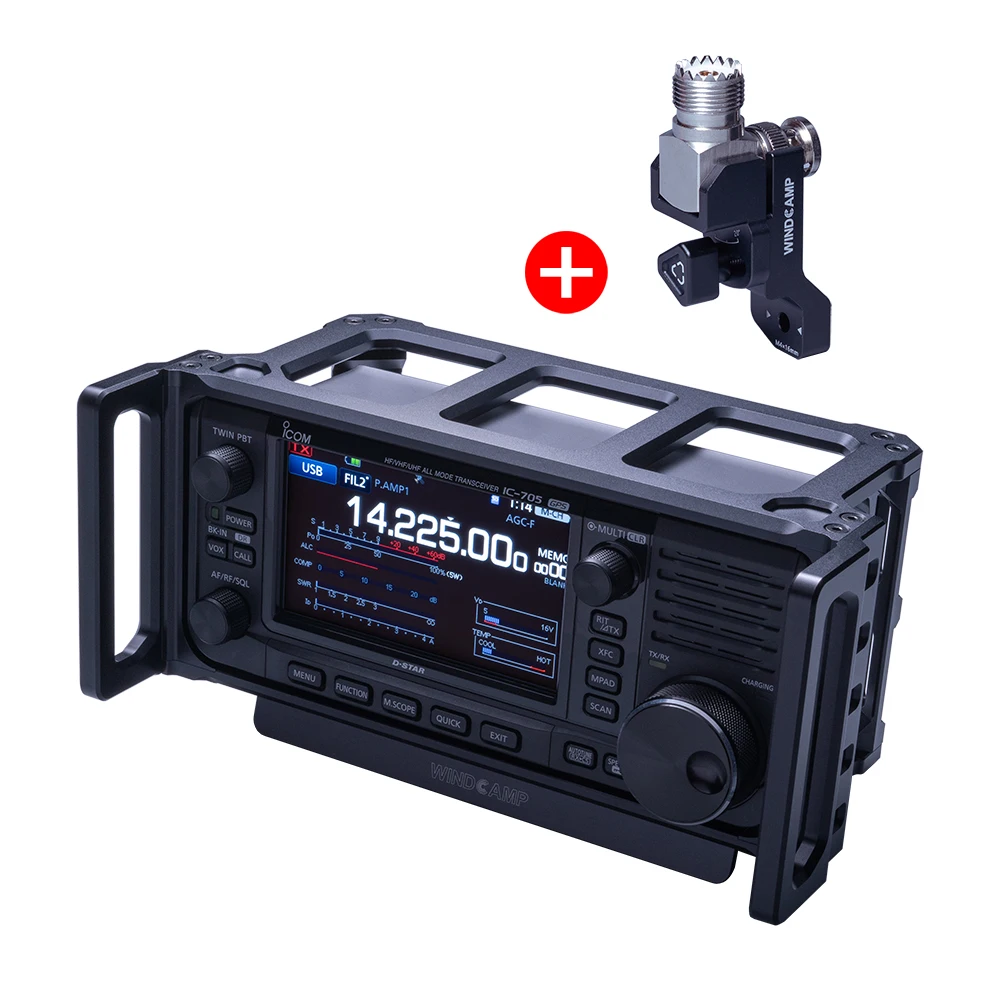 WINDCAMP Carry Cage for IC-705  ARK-705 Shield +RC-2 Quick Release Antenna Support for  ICOM 705 1 Set