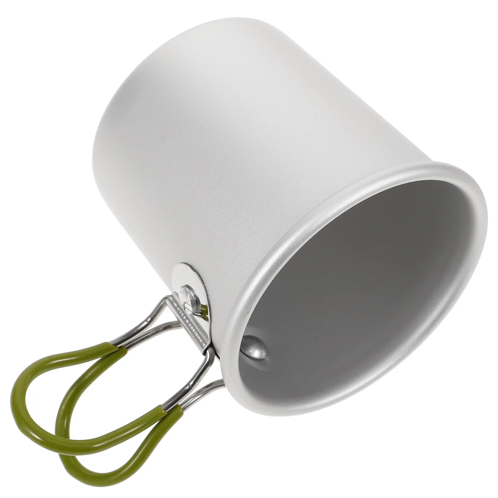 Elegant Aluminium Alloy Folding Handle Mug Easy to Grasp for Camping Trips Home Office Use Chic Design Strong Foundation Long