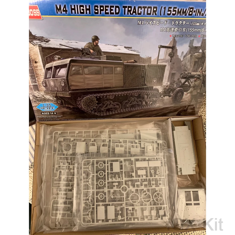 

Hobbyboss 82408 масштаб 1:35 высокоскоростной трактор США M4 155 мм/8 дюймов, 240 мм, комплект пластиковых моделей автомобиля, подарок ручной работы