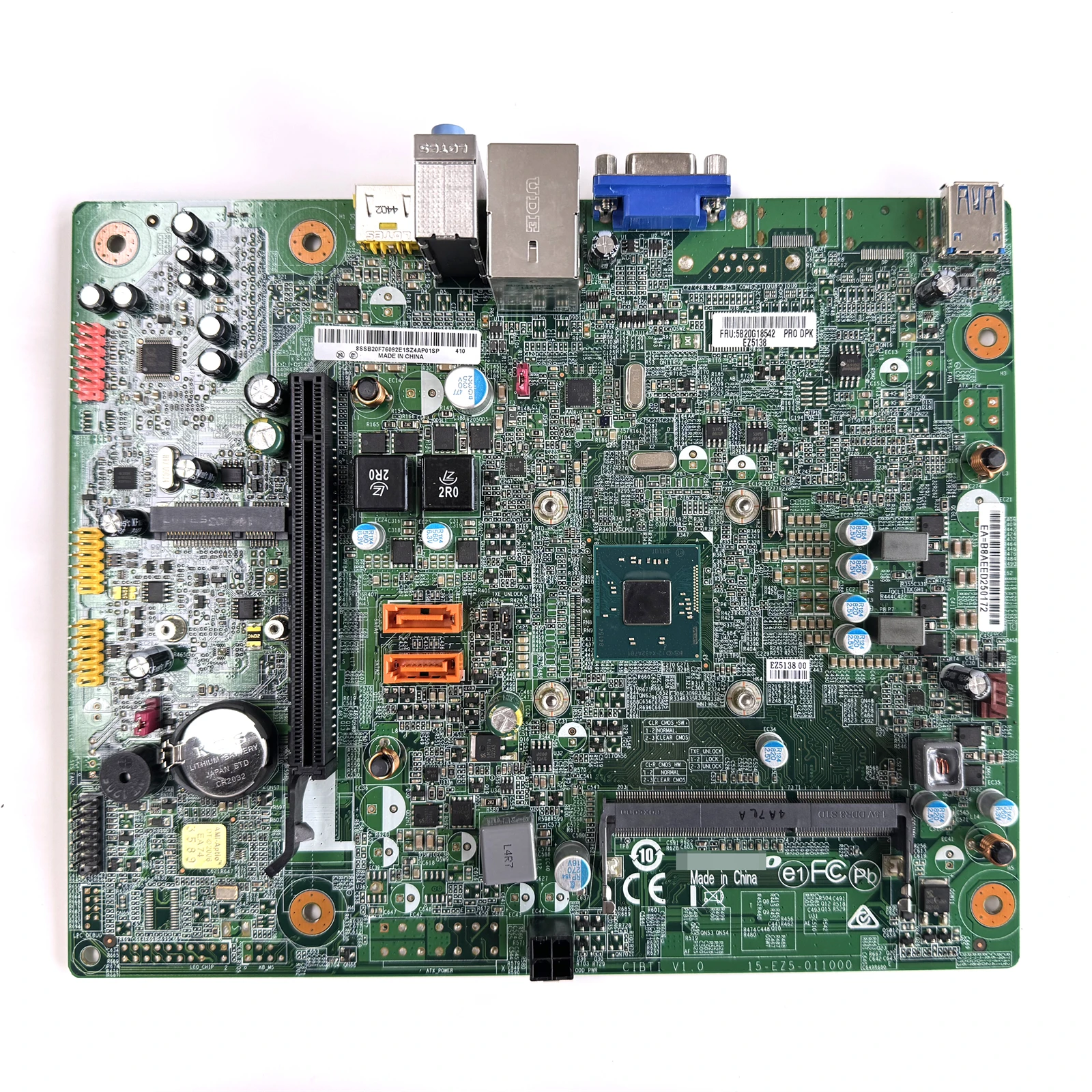 5B20G18542 Used For lenovo CIBTI BTDD-LT 15-EZ5-011000    Motherboard  With J1900 DDR3L Memory Slot 100% Tested