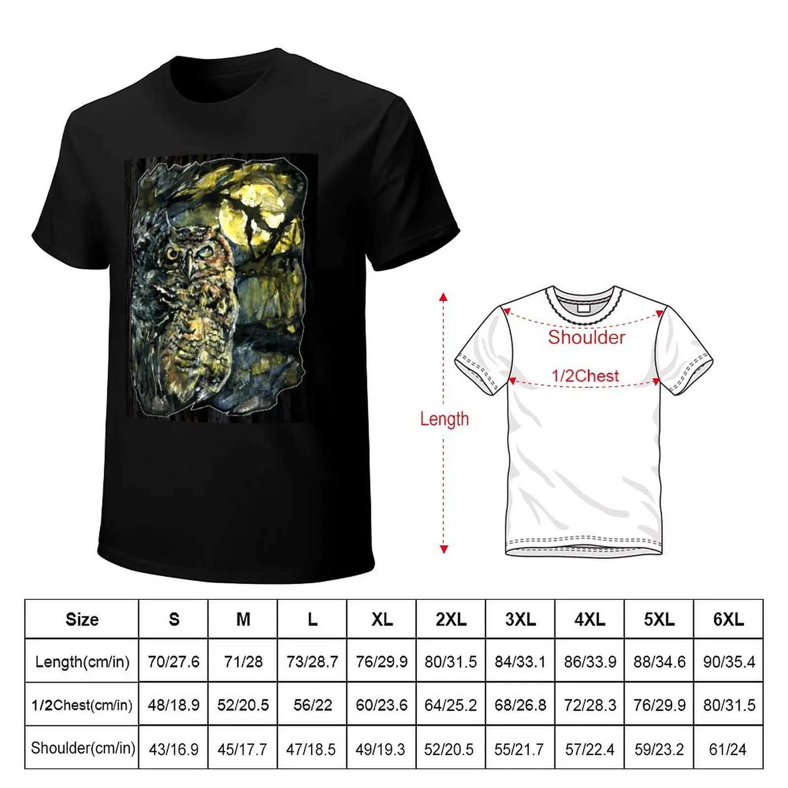 Forest Sage Great Horned Owl T-Shirt Thanksgiving Day Tee Top