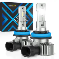 H11 LED Headlight Bulbs,12000 Lumens Wireless H11/H9/H8 LED Bulbs, 6000K Cool White LED Headlight Conversion Kit (Pack of 2)