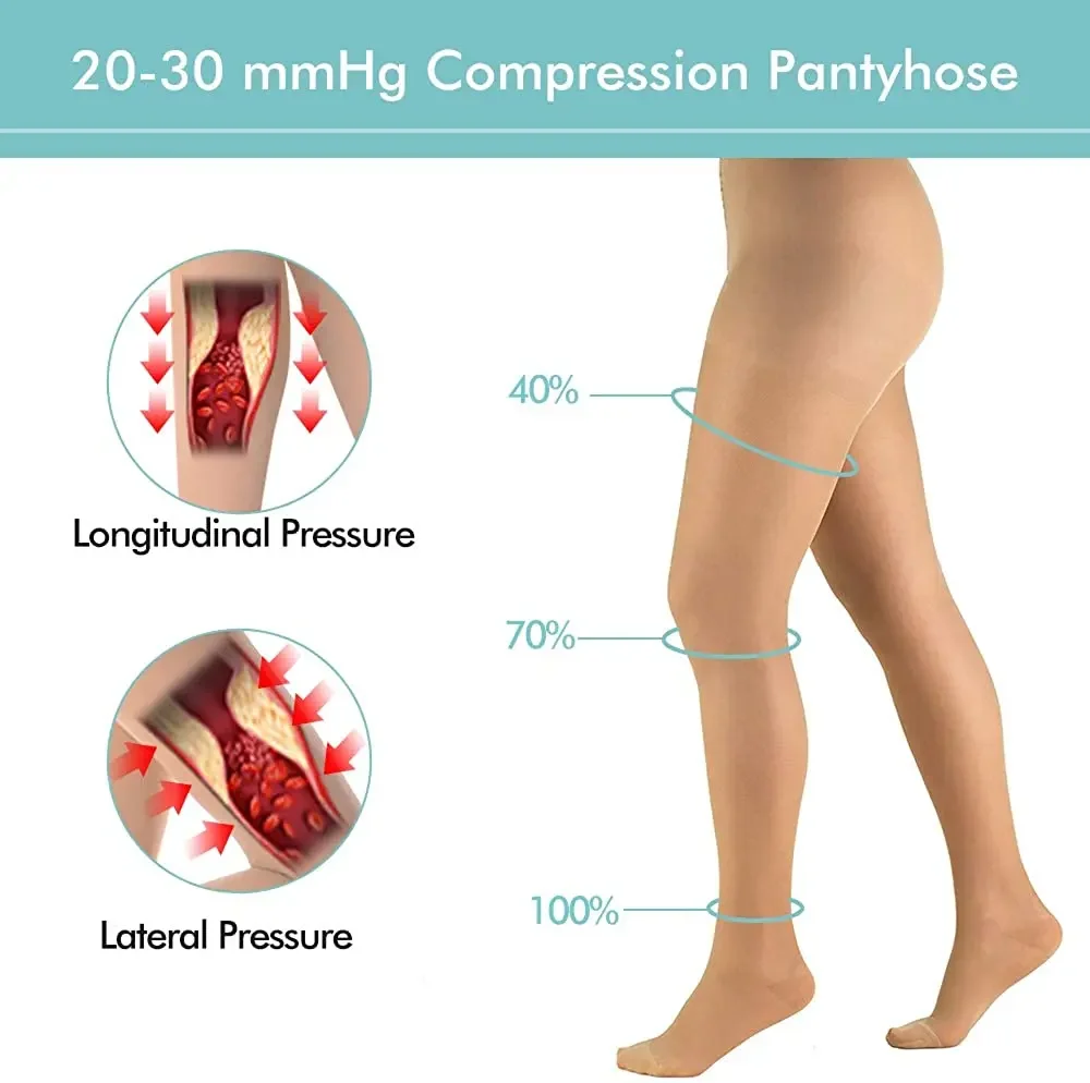 Medical Compression Pantyhose Women 30-40mmHg Stockings for Varicose Veins Compression Stockings Pantyhose  Pants Brace