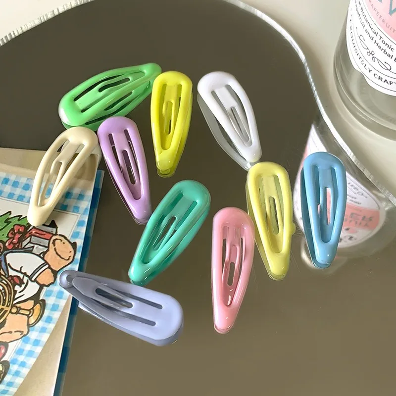 

Great practical and versatile basic style, bright color BB clip with broken hair for girls, water droplet clip hair accessory