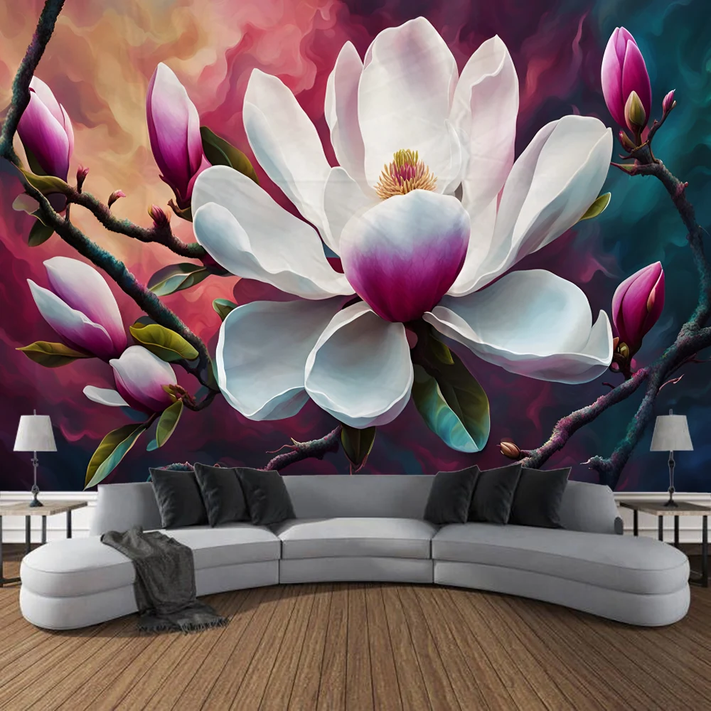 Flower tapestry wall art large tapestry mural decoration home bedroom living room decoration