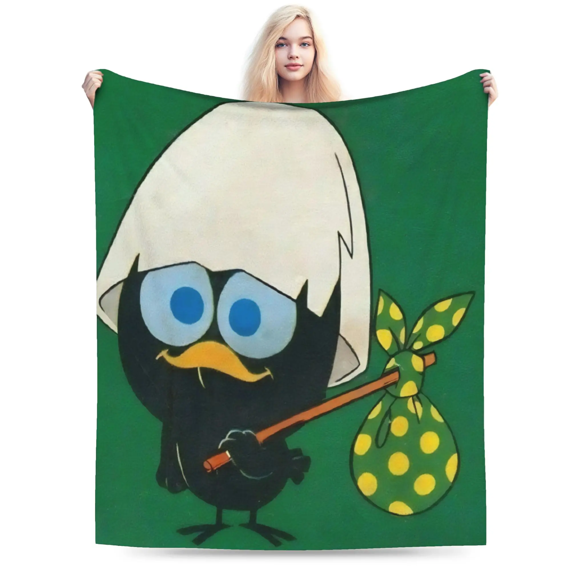 Cozy Calimeros Black chick Blanket Stuff Sofa Decorative  Blanket Throw Ultra-Soft Flannel for Travel