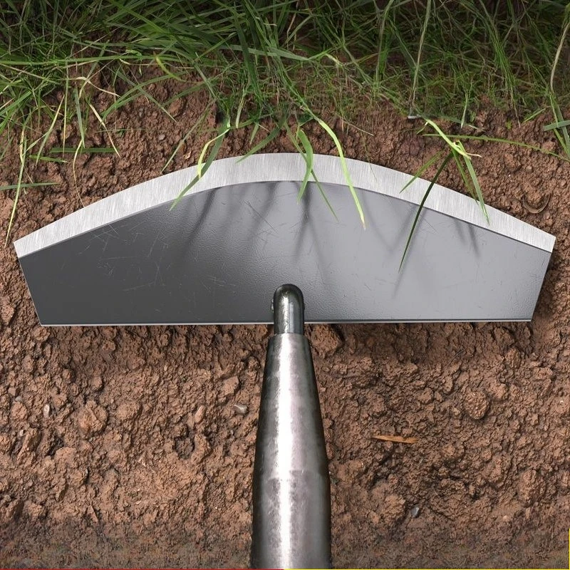 Multifunctional Manganese Steel Push Grass Shovel Slant Head Weeding Hoe Household Farm Garden Manual Weed Removal Digging Tool