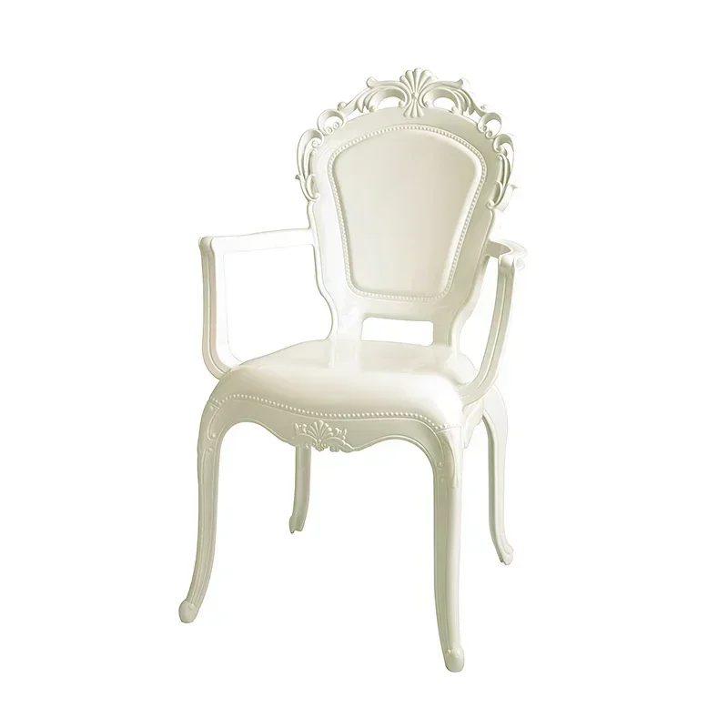 Nordic Plastic Dining Chair for Garden for Outdoor Ergonomic Design Sturdy Construction Durable Build Smooth Surface