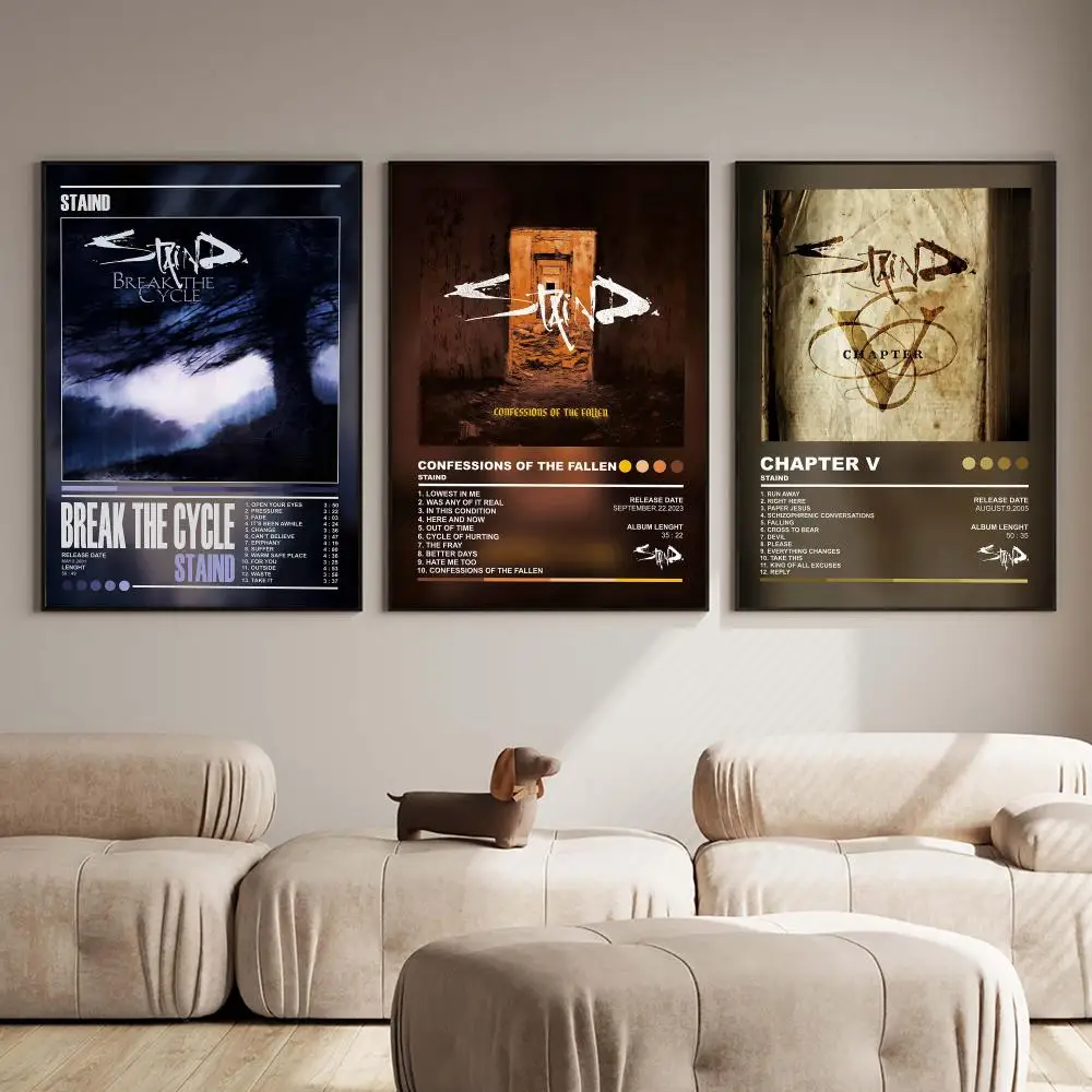 Popular Band Album S-Staind Poster PP Wall Decor Posters Celebrity Music Art Prints Bedroom Office Gift