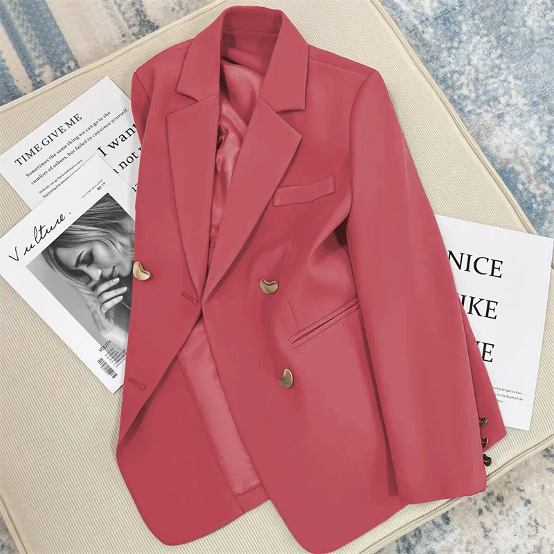 Women Solid Blazer Oversized Formal Blazers Lady Office Work Suit Pockets Jackets Luxury Female Coats Splice Office lady Clothes