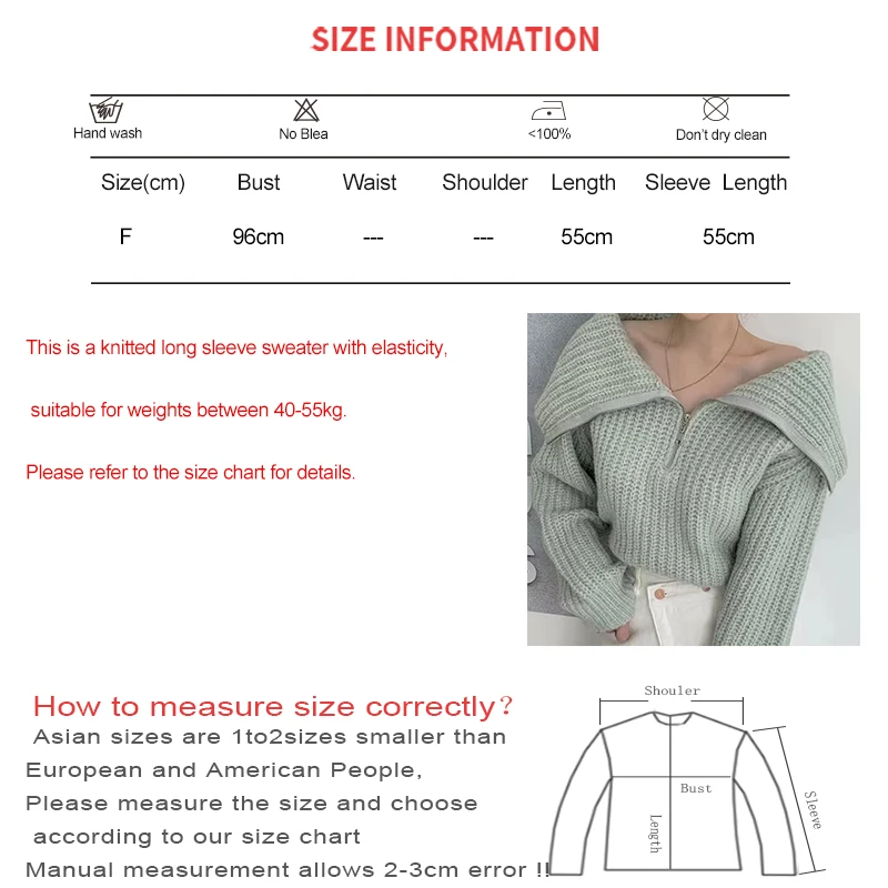 HELIAR Women Warm Sweater Turn-down Collar Zipper Sweater Long Sleeve Knit Loose Causal Jumper Office For Women 2024 Fall Winter