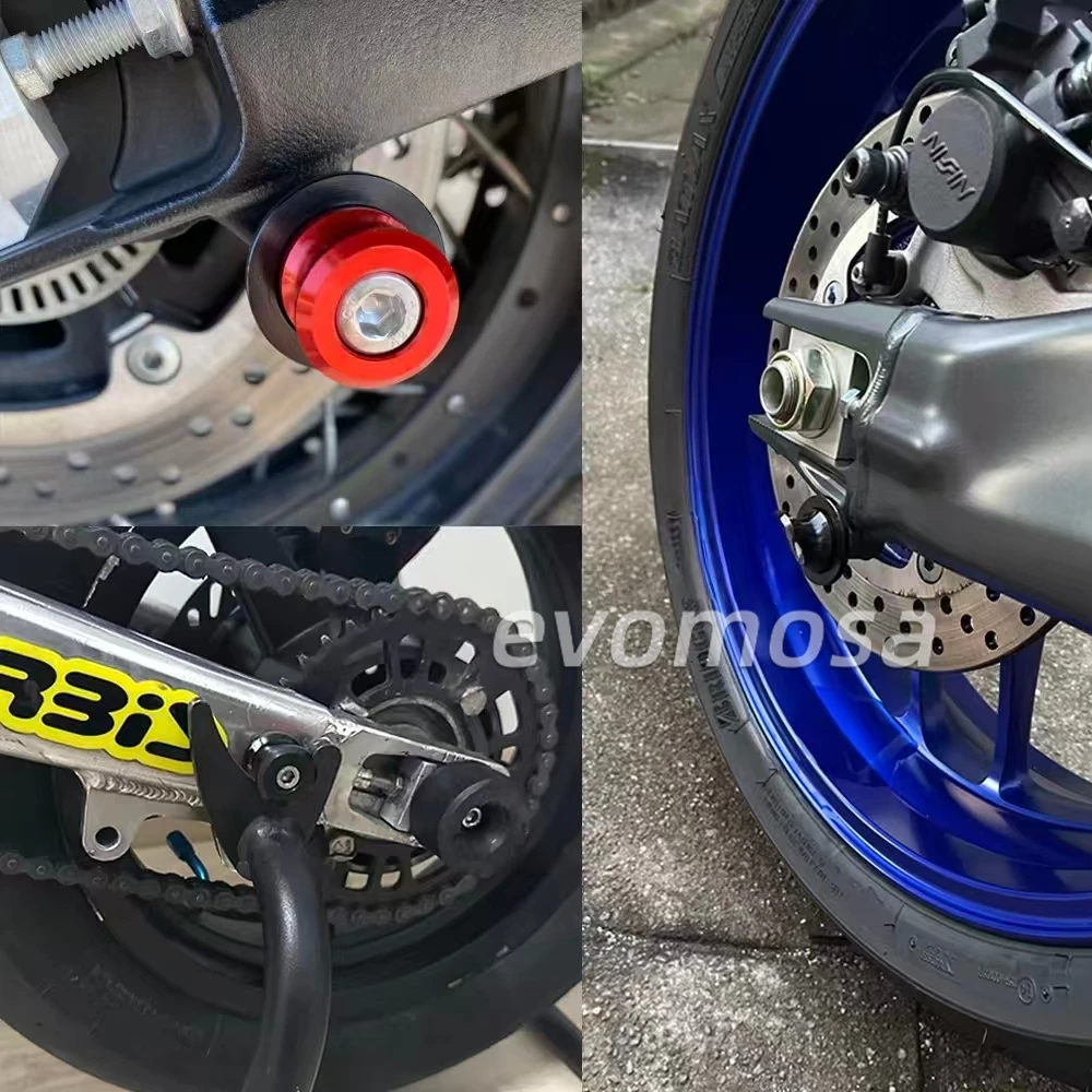 Motorcycle Swingarm Spools M6 Stand Screw For Yamaha MT09 MT03 MT25 MT07 MT10 Tracer 7/700/GT 9/900/GT XSR900 YZFR25 YZFR3 YZFR7