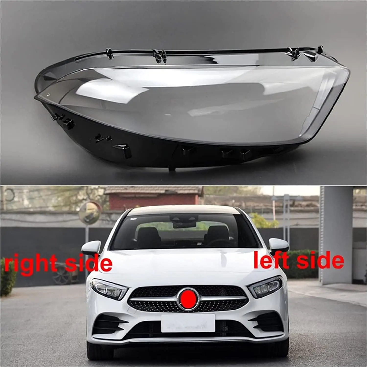 Car Front Headlight Cover Lens Caps Headlamp Shell Lampshade Case For Mercedes-Benz W177 A-Class A180 A200L 2019 2020 2021