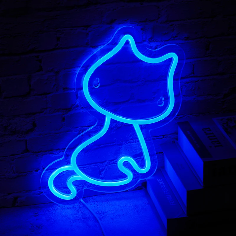 

Cat Neon Sign Art Decor Neon light Wall Art Signs Cute Cat Decor gift LED Neon Lights Custom Neon Decor Neon Sign Light