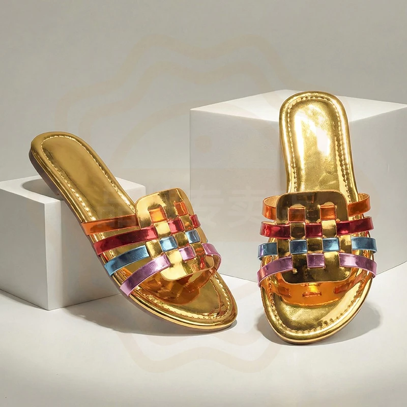 Trendy Women Shoes Exquisite Open Toe Flat Sandals for Women Comfort Summer Beach Vacation Sandal Designer Shoes Sandalias Mujer
