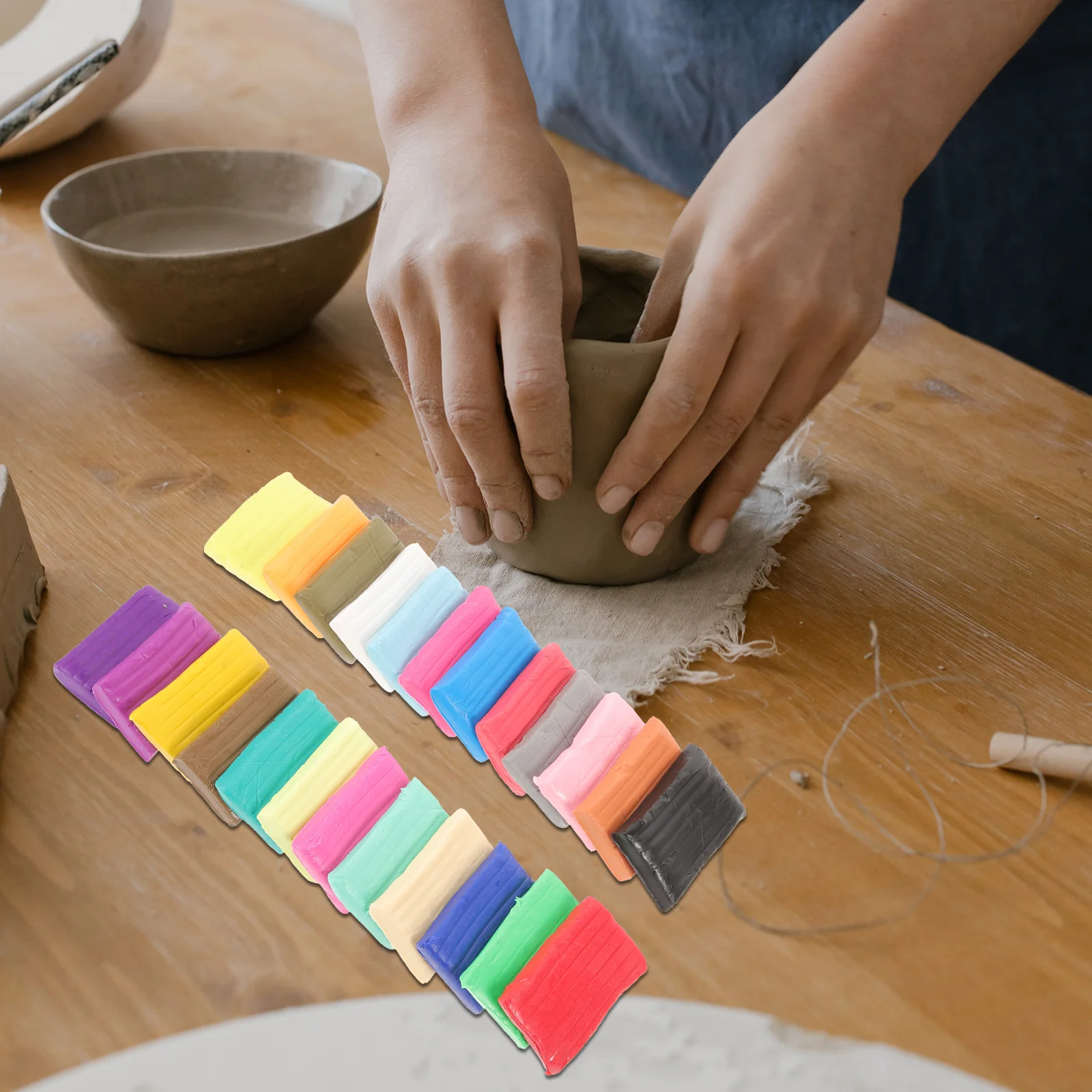 1 conjunto de kit de artesanato de argila diy com argila de polímero e ferramentas de escultura para projetos de modelagem de assar no forno conjunto de escultura colorida para brincos