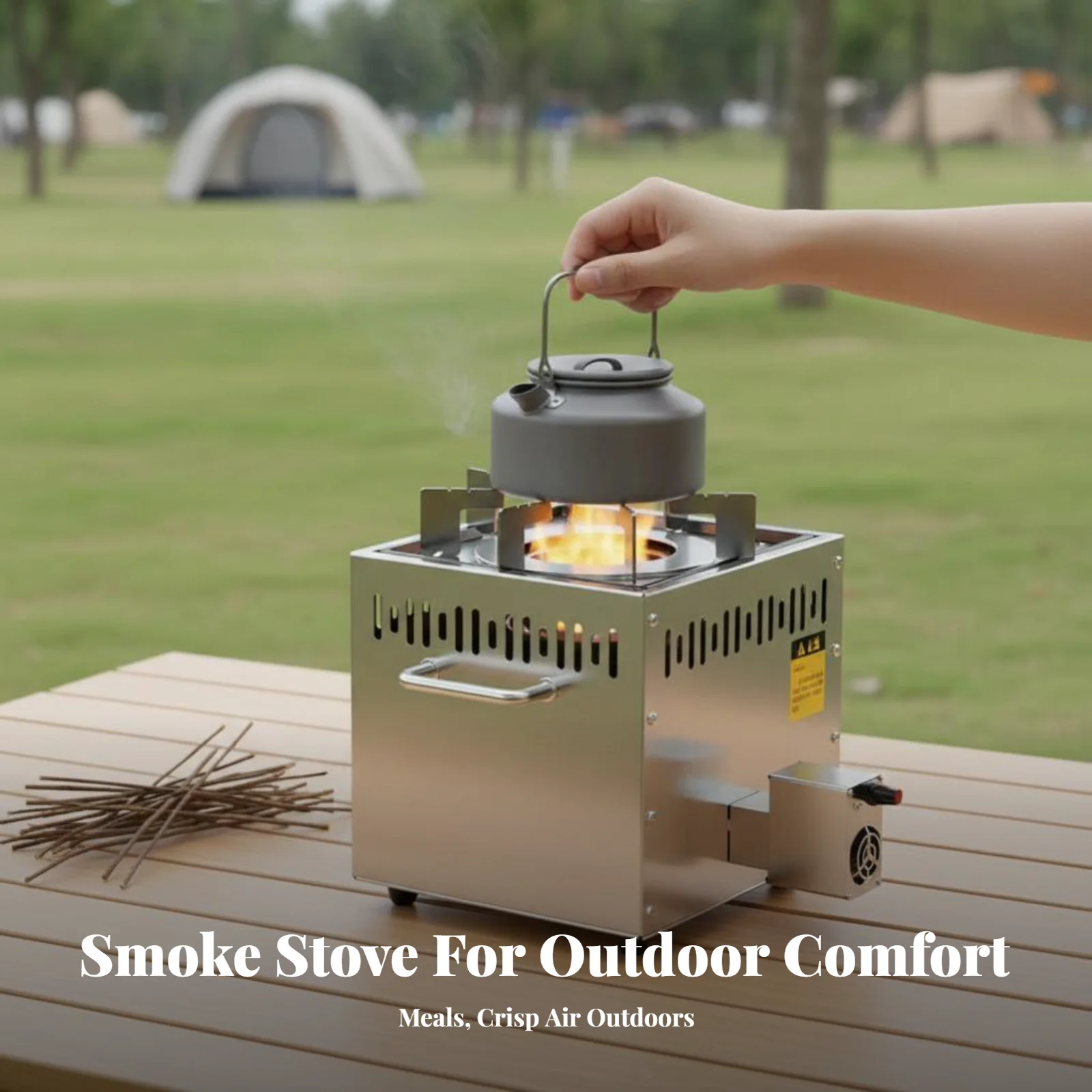 

Wood Stove, Smokeless Fire Pit, Portable, Stainless Steel