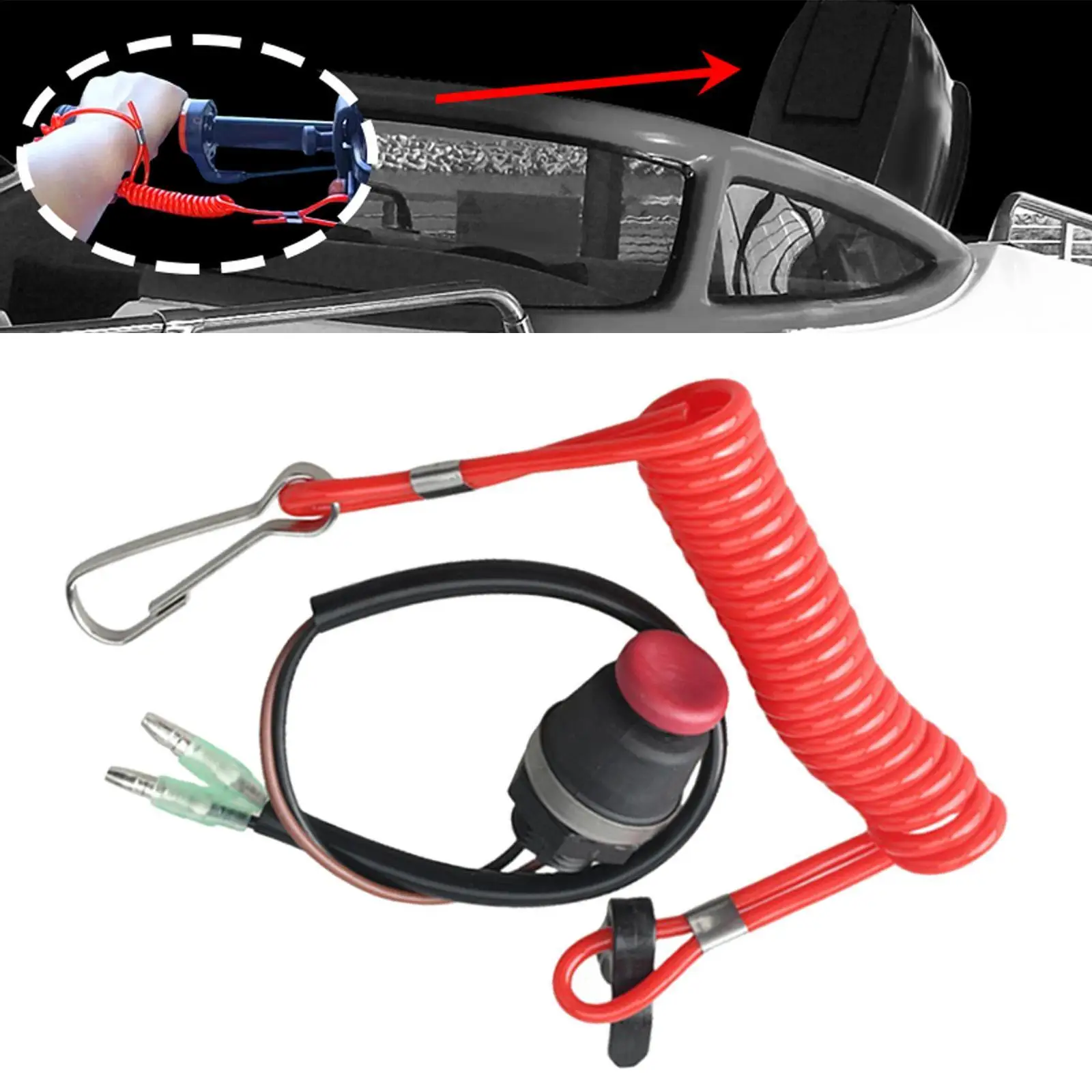 مفتاح إيقاف آمن مع محرك محرك خارجي بحبل لمستلزمات القوارب