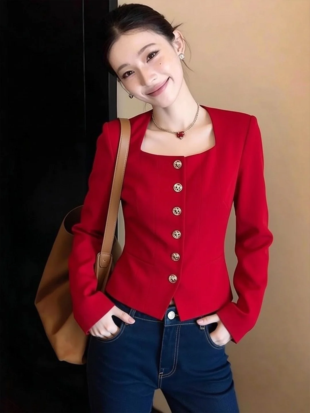 

Элегантная прямая блузка с длинными рукавами и пуговицами, модная, уникальная, красивая, идеально подходит для импортных товаров...