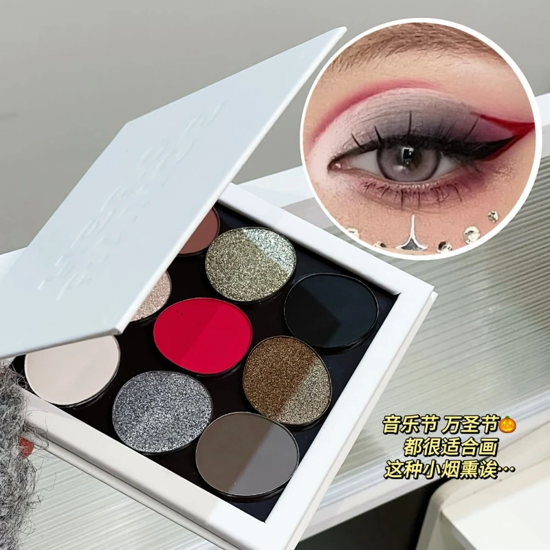 Palette di ombretti Palette per trucco occhi Polvere glitterata a lunga durata Fard rosa Ombretto viola Cosmetici ideali per le donne