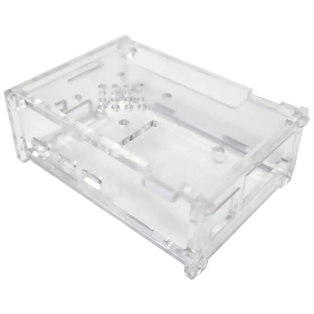 

No Screws Clear Acrylic Case Enclosure Box For Raspberry Pi 5 Compatible With Raspberry Pi 5 Active Cooler