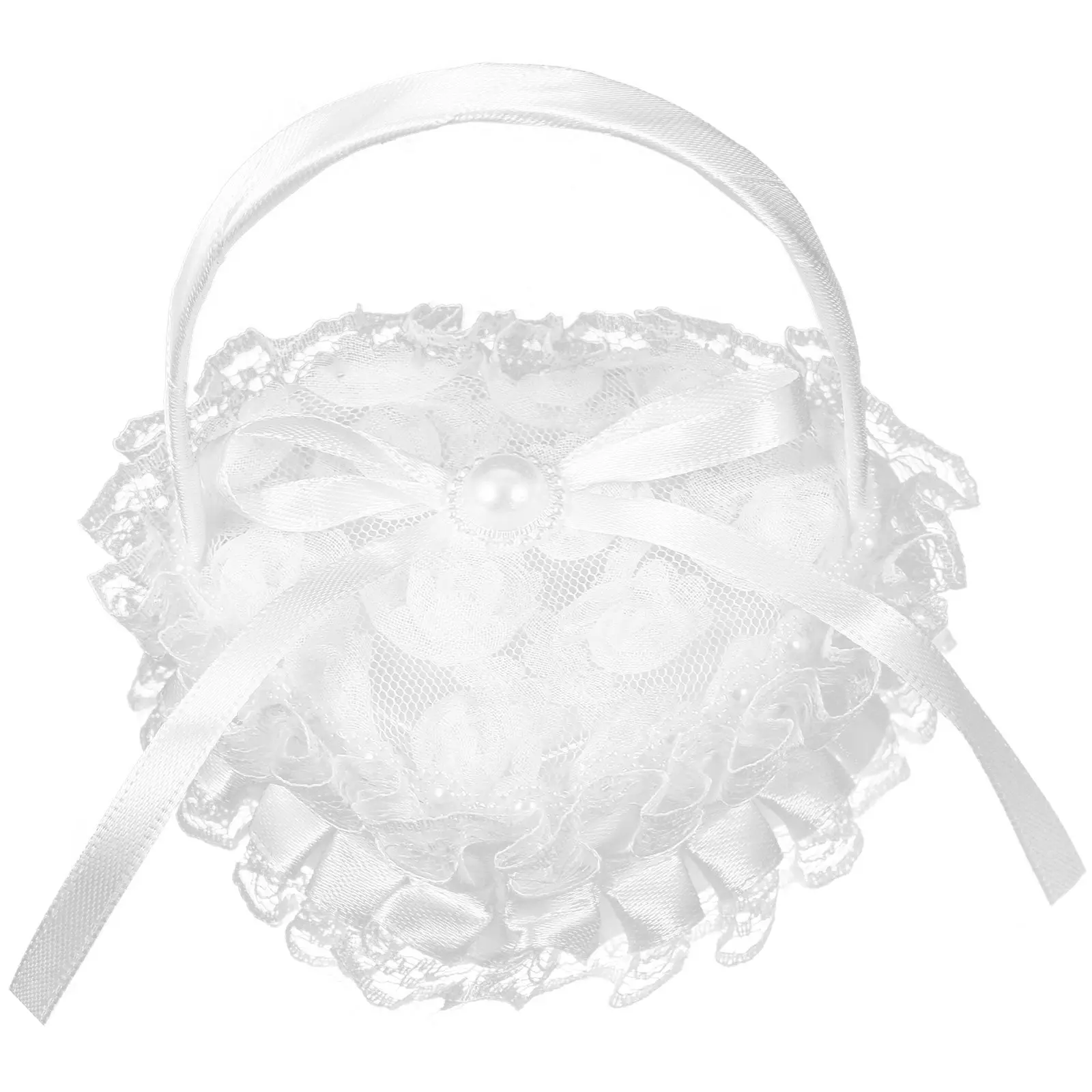 Mini Lace Heart Shape Wedding Ring Pillow Satin Ring Holder Handle Romantic Ceremony Engagement Display Box Wedding Decor